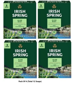 4 X Irish Spring Deo Seife - Aloe Nebel (Total 12 Seifen) - Bild 1 von 6