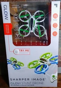 Stunt Glow Drone • Sharper Image • Rechargeable 2.4 GHZ • Remote Control •... - Picture 1 of 8