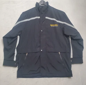 Continental Tyres Work Jacket Black Medium Reflective Lined Workshop Garage - Foto 1 di 24
