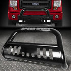 FOR 97-04 FORD F150 F250 CARBON STEEL 3" BULL BAR PUSH BUMPER GRILLE GUARD BLACK