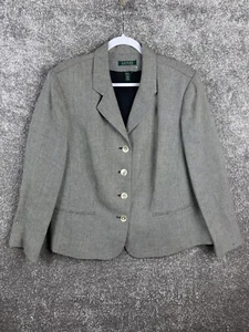Vintage Lauren Ralph Lauren Leinen Blazer Damen 18 Country Old Money Reitsport - Bild 1 von 13