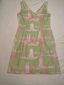 Abito a tubino Lilly Pulitzer GUC - Cabana Banana, taglia 2, pizzo, RARO, scollo a V, scimmia - Foto 1 di 12