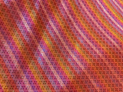 RAINBOW DIAMOND METALLIC BLING BROCADE FABRIC CRAFT DRAPE TABLECLOTH SKIRT 45" - Image 1 of 4