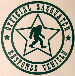 OFFICIAL SASQUATCH / BIGFOOT RESPONSE VEHICLE Decal/Sticker 4X4 Window Decal - Picture 1 of 1