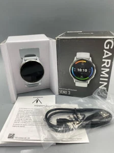 Garmin Venu 3 Silver Stainless Steel Bezel 1.4-Inch AMOLED Smart Watch - Photo 1 sur 7