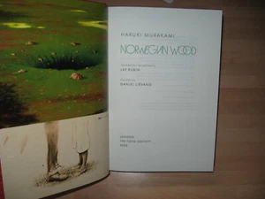 Haruki Murakami Norwegian Wood 1st printing Folio Society slipcased illustrated - Imagen 1 de 9