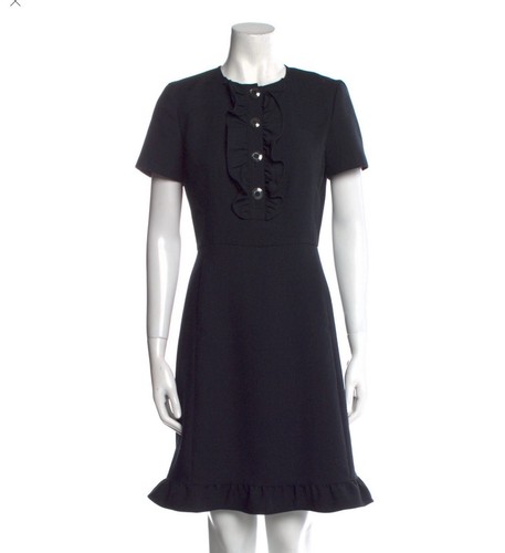 Abito Tory Burch con volant davanti A Line orlo arricciato tasche taglia 4