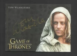 GAME OF THRONES TOM WLASCHIHA JAQEN H'GHAR SIGNED AUTOGRAPH CARD 2019 AUTHENTIC - Picture 1 of 2