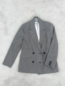 Womens Topshop Black/white check Blazer - size 10 - Picture 1 of 7