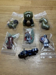 5 LEGO Minifigs. Hulk Minifigure BigFig Thor Captain America Iron Man 76291  - Picture 1 of 5