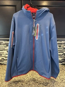 Vineyard Vines Shep Ian Herren XL blau neu mit Etikett Performance Tech Hoodie durchgehender Reißverschluss - Bild 1 von 7