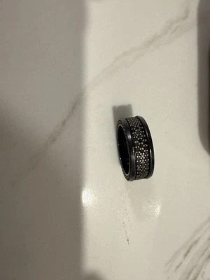 Anillo David Yurman Streamline Pave 3 filas titanio negro con diamantes negros talla 10 Foto 1 de 4