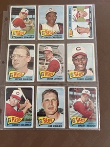 1965 Topps Cincinnati Reds 9 Card Lot VG/EX - Picture 1 of 2