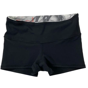 Lululemon Reversible Athletic Bike Shorts Womens size 4 Black Gray Pink - Picture 1 of 9