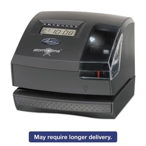 Lathem Time 1600E Wireless Atomic Time Recorder with Tru-Align Feature Dark Gray - Picture 1 of 5