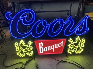 Coors Banquet LED Neon Sign- New In Box 28 x 20. beer light - Picture 1 of 3