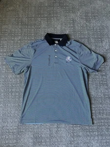 Size Medium - Cutter & Buck 2014 Ryder Cup Shirt Golf Polo Large Dark Polyester - Picture 1 of 9