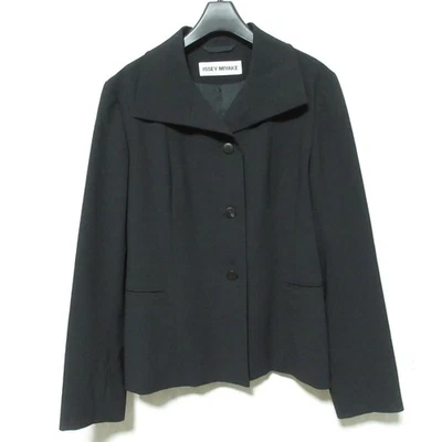 ISSEY MIYAKE Wool Stretch Single Breasted Jacket Size 2 Black Women USED - Image 1 of 4