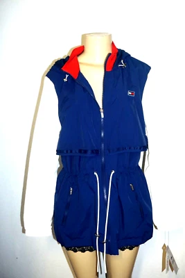 CHAQUETA TOMMY HILGGER MUJER ROJA BLANCA AZUL ANORAK RENDIMIENTO DEPORTIVO TALLA L NUEVA CON ETIQUETAS Foto 1 de 4