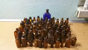 80 Apothekerfläschchen alt Bodenfund vor 1945 / WW2 / Vintage - Bild 1 von 3