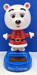 Solar Dancing White Bear in a Santa Suit - Picture 1 of 5