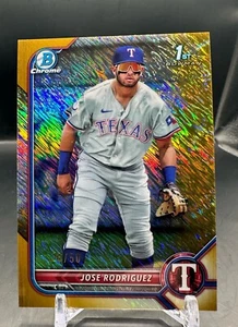 Bowman Chrome 2022 - José Rodríguez - refractor Gold Shimmer/50 - Rangers - Imagen 1 de 2