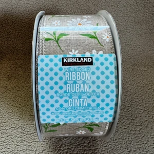 Kirkland Wire-Edged Ribbon 2.5" Wide 50 YD Gift Wrap Ribbon in Spring Time - Picture 1 of 3