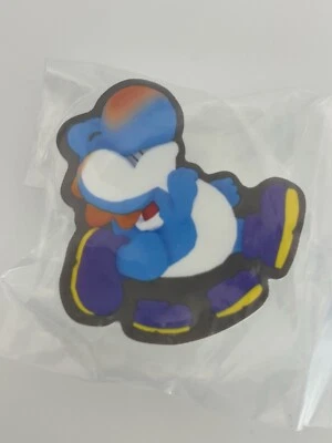 Bandai Super Mario Brothers Wonder Panel Clip Soporte Azul Claro Yoshi Funbari Lata Foto 1 de 4