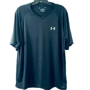 T-shirt homme Under Armour The Tech Tee col V manches courtes noir taille L - Photo 1/4