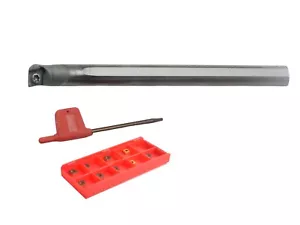 NUEVO VÁSTAGO DE CARBURO DE 20 MM CORTADOR DE GIRO INDEXABLE 12" DE LARGO Y 10 PIEZAS CCMT09T304 - Imagen 1 de 3