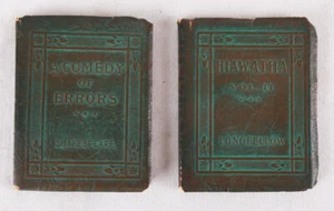 Little Leather Library Lot of 2, Comedy of Errors, Song of Hiawatha Vol II, Good - Picture 1 of 8