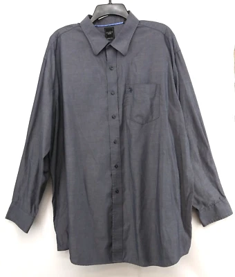 Polo Assn dos EUA. Camisa social masculina tamanho XXL cinza sem rugas manga longa botão para cima - Imagem 1 de 4