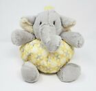 Nat & Jules Baby Grey & Yellow Elephant Stuffed Animal Plush Toy Lovey Rattle
