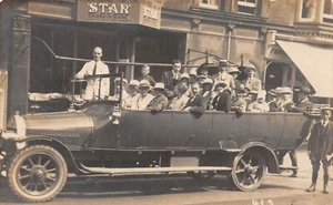 POSTAL TRANSPORTE CHARABANC SALIDA ESCENA ANIMADA RP - Imagen 1 de 2