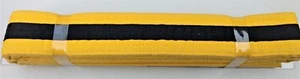 Martial Arts / MMA Belt ~ Yellow with Black Stripe - Picture 1 of 4