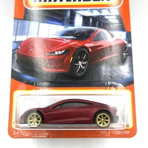 Matchbox Tesla Roadster Red CUSTOM REAL RIDER WHEEL SWAP - Picture 1 of 11