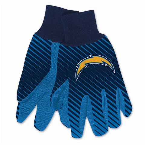 NEW Football Los Angeles Chargers Protective Utility Gripped Gloves Licensed Cover