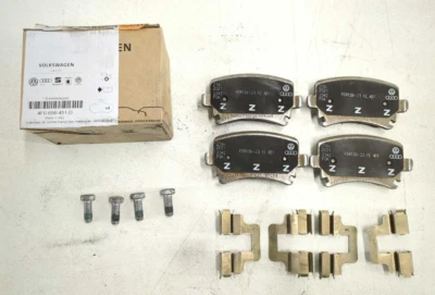 Novo Kit de Pastilhas de Freio Traseiro Audi Genuíno Fabricante de Equipamento Original 2005-2011 A6 4F0-698-451-D 302mm Rotores - Imagem 1 de 4