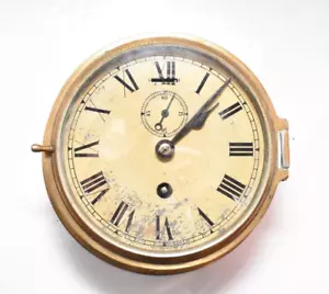 Antique Smiths Empire Ship Clock England Nautical Maritime Brass Works - Picture 1 of 14