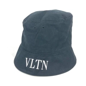 VALENTINO WY2HGA11MEX Bicolor logo hat bucket hat bob hat cotton Black/White - Foto 1 di 9