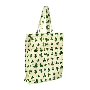 J.C. WALSH, DUBLIN, IRELAND SHAMROCK TOTE 13.5" L x 3.5" W x 11.5" H - Picture 1 of 3