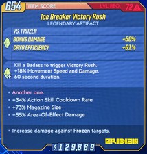 XBOX/PS4/5 72 ICE BREAKER VICTORY RUSH 💥ASC, MAG SIZE & AOE DAMAGE