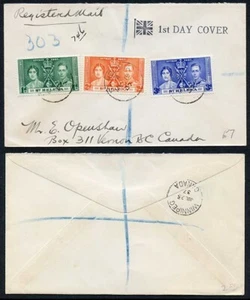 St Helena 1937 Coronation on a Cover - Picture 1 of 1