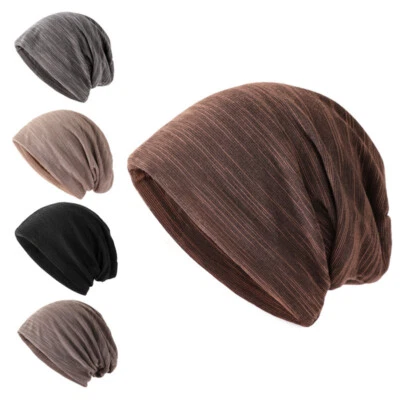Cappello berretto beanie striato cuffia slouch invernale estivo uomo donna  - Immagine 1 di 4