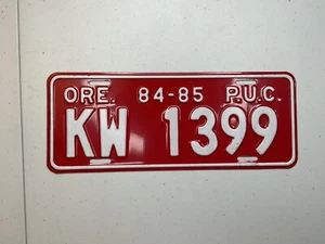 1984-85 Oregon PUC Kennzeichenschild # KW1399 - Bild 1 von 2