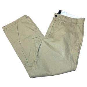 American Eagle Relaxed Straight Khaki Chino Pants Size 33x30 Beige 100% Cotton - Picture 1 of 10