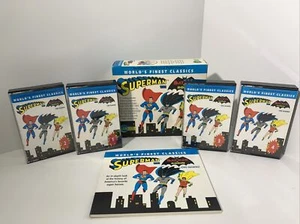 1997 DC Comics Superman W/ Batman & Robin 4 Audio Cassettes - Picture 1 of 3