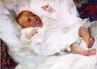 Peinture à l'huile Edward-Henry-Potthast-Playtime bébé au lit livraison gratuite dans le monde