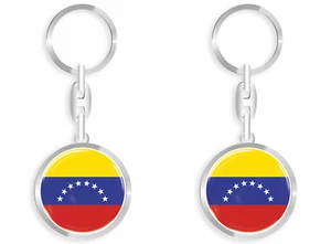 Venezuela Llavero -Bandera Escudo Modelo Noble + Pegatina Coche - Imagen 1 de 5