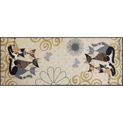 Rosina Wachtmeister Fantasia di Gatti Salonloewe Fußmatte waschbar 75x190 cm - Bild 1 von 4